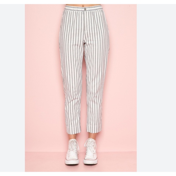 BRANDY MELVILLE Blue White Tilden Striped Pants OS - Picture 3 of 12